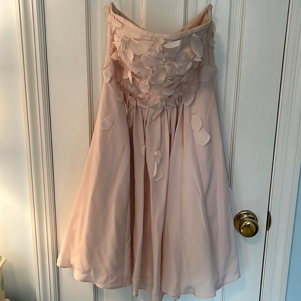 Blush strapless party dress.  Coast brand.  Flirty and flowy.